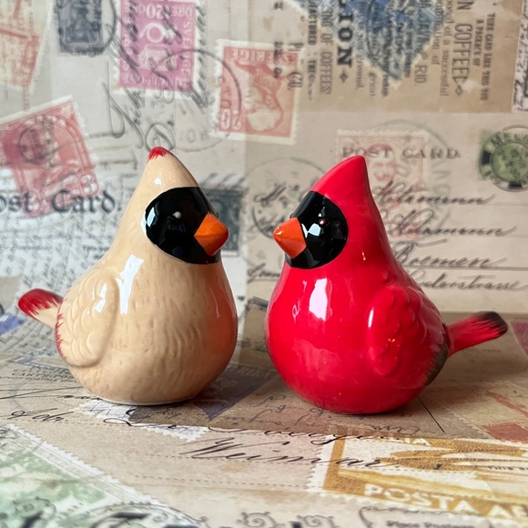 Hallmark Other - VINTAGE HLM Salt & Pepper Shakers Mr. & Mrs. Cardinal Collectible